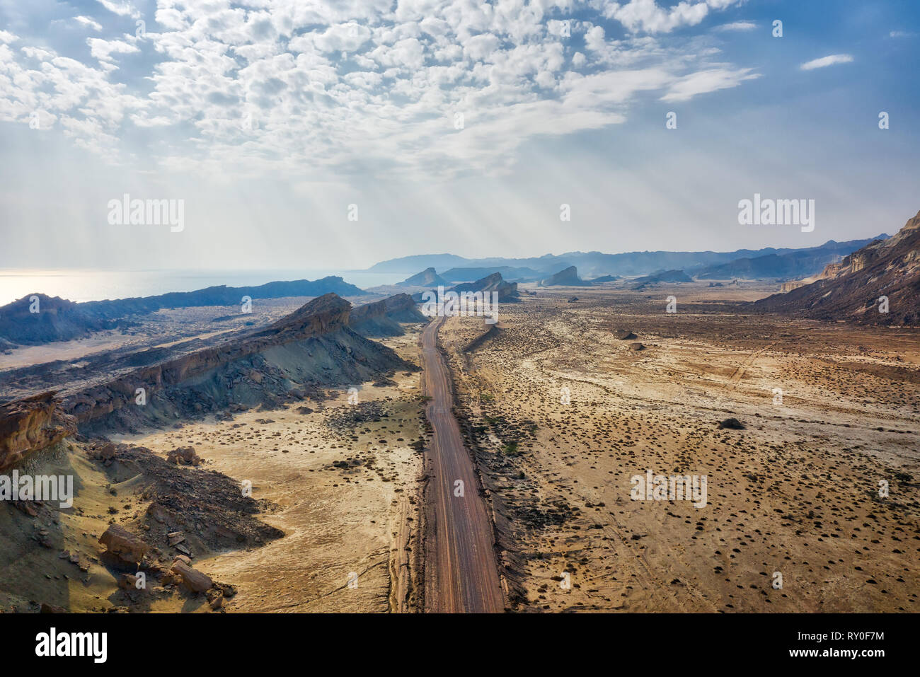 Qeshm Insel in der Straße von Hormuz, südlichen Iran, im Januar 2019 genommen, hdr genommen Stockfoto