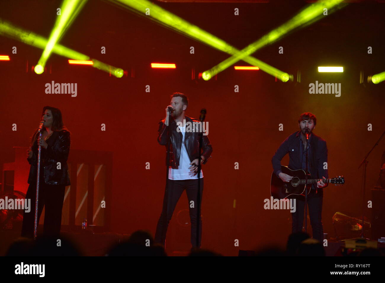 Glasgow, UK. 10. März 2019. Lady Antebellum führt auf dem Land zu Land Musikfestival auf der Hydro-Arena in Glasgow. Credit: Colin Fisher/Alamy leben Nachrichten Stockfoto