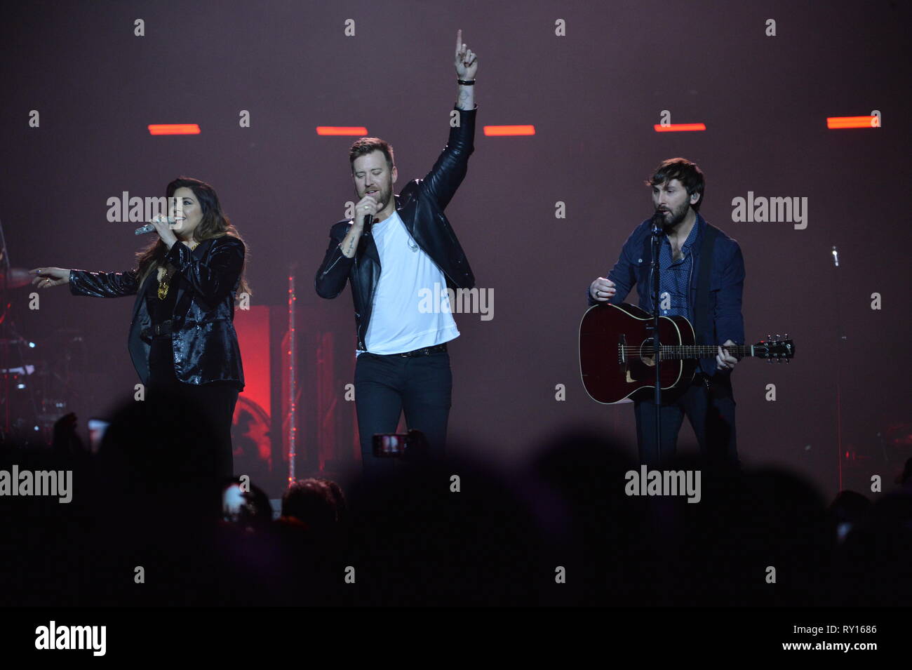 Glasgow, UK. 10. März 2019. Lady Antebellum führt auf dem Land zu Land Musikfestival auf der Hydro-Arena in Glasgow. Credit: Colin Fisher/Alamy leben Nachrichten Stockfoto