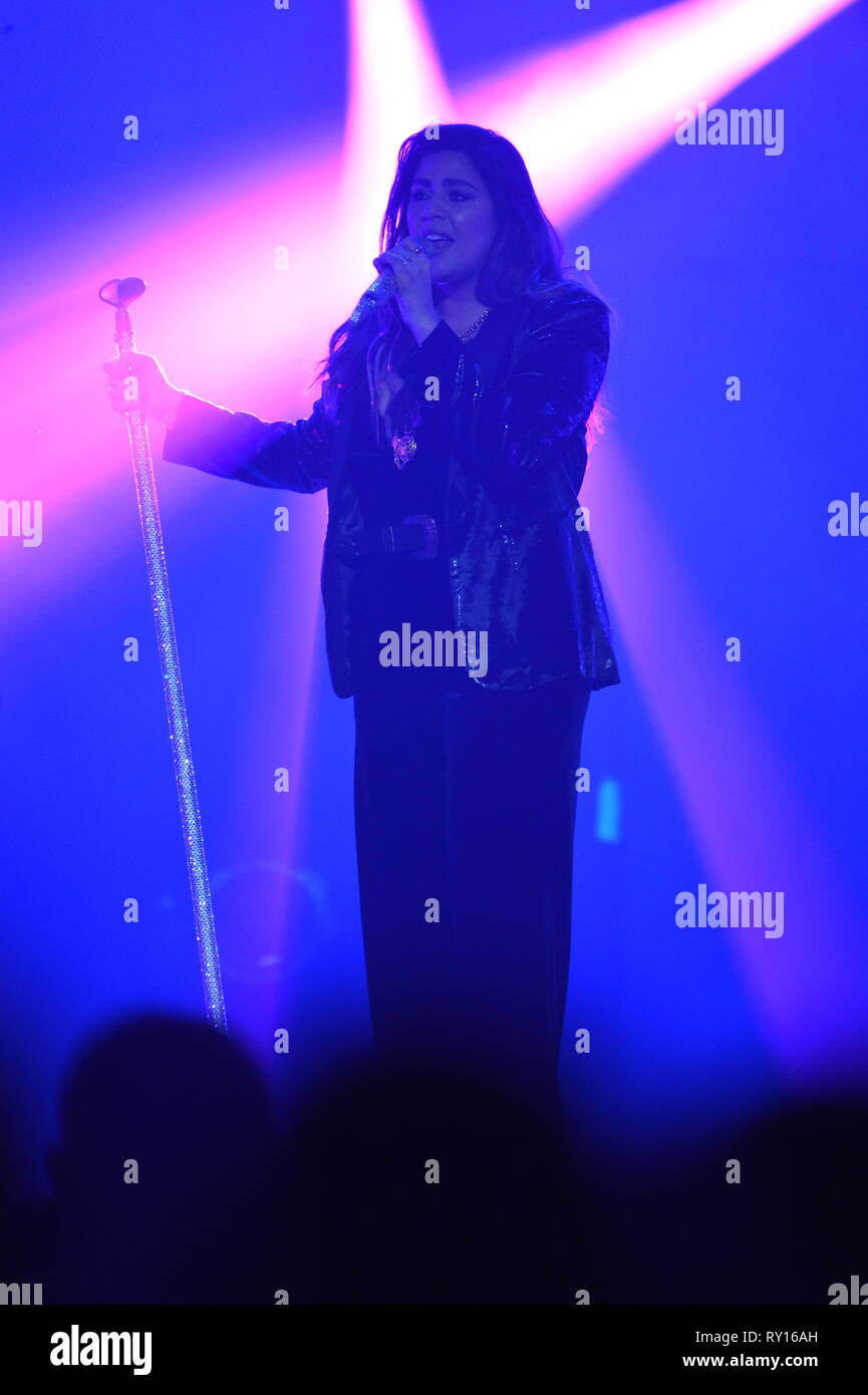 Glasgow, UK. 10. März 2019. Lady Antebellum führt auf dem Land zu Land Musikfestival auf der Hydro-Arena in Glasgow. Credit: Colin Fisher/Alamy leben Nachrichten Stockfoto