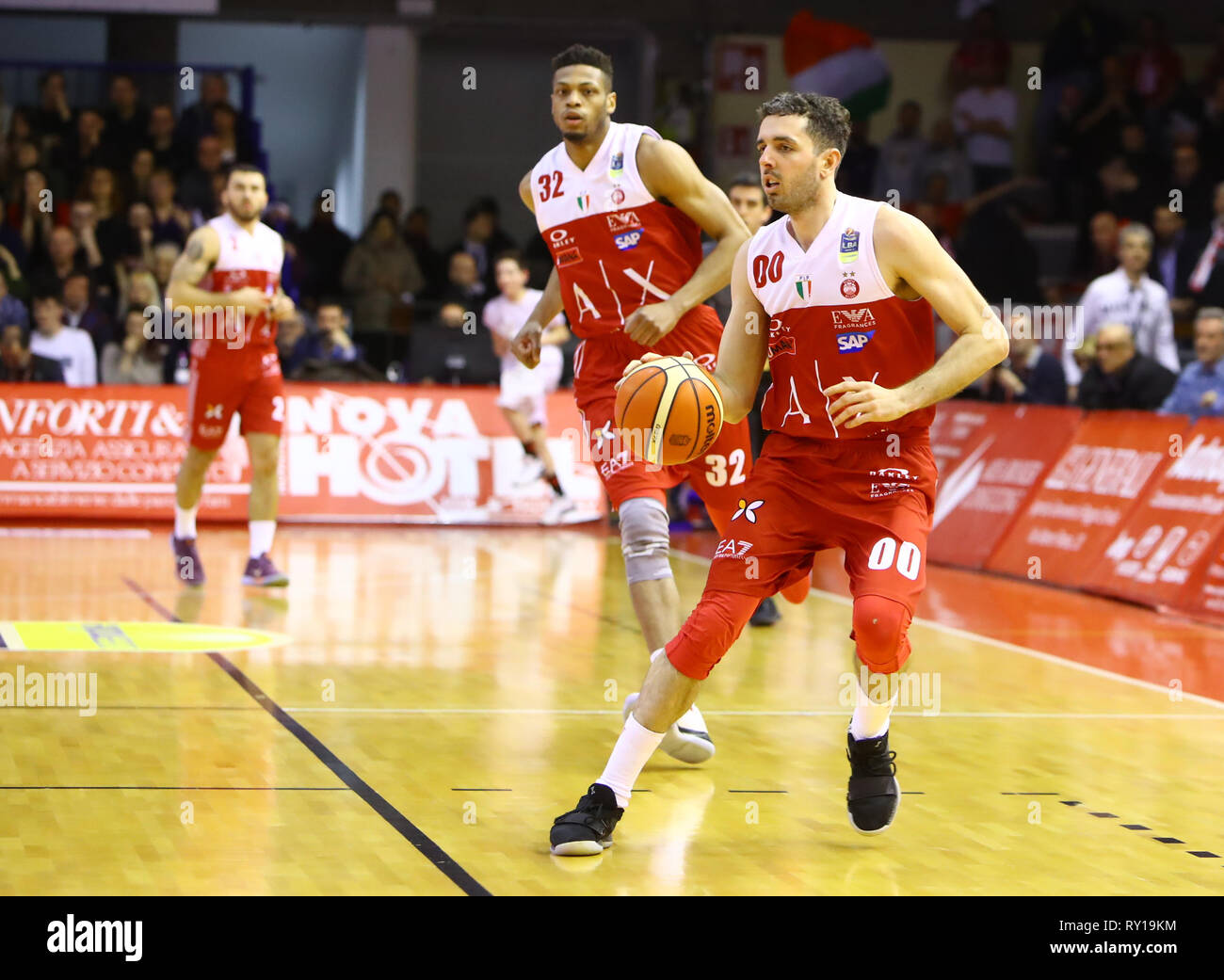 Foto Francesca Soli/LaPresse 11 Marzo 2019 Reggio Emilia, Italien sport Warenkorb Grissin Bon Reggio Emilia vs A|X Armani Exchange Milano - Campionato di Warenkorb Serie A 2018/2019 - Palabigii. Nella Foto: Della Valle Foto Francesca Soli/LaPresse zum 11. März 2019 in Reggio Emilia, Italien Sport Fussball Grissin Bon Reggio Emilia vs A|X Armani Exchange Milano - Italienisch Warenkorb Championship League ein 2018/2019. In der Pic: Della Valle Stockfoto