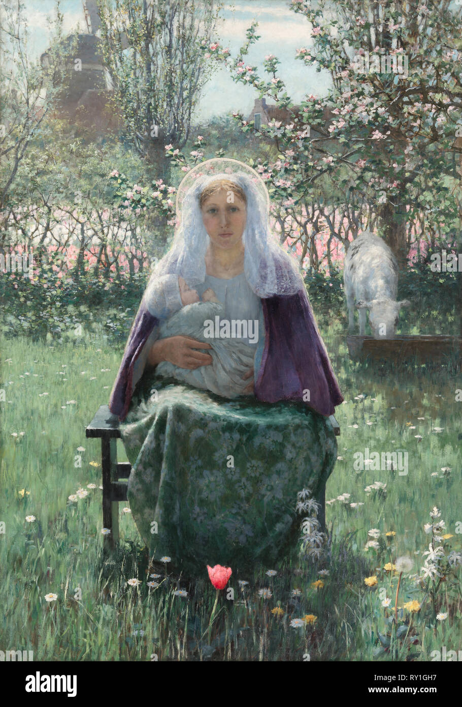 Die Gottesmutter, 1892. George Hitchcock (American, 1850-1913). Öl auf Leinwand; ohne Rahmen: 160,3 x 112 cm (63 1/8 x 44 1/8 in. Stockfoto