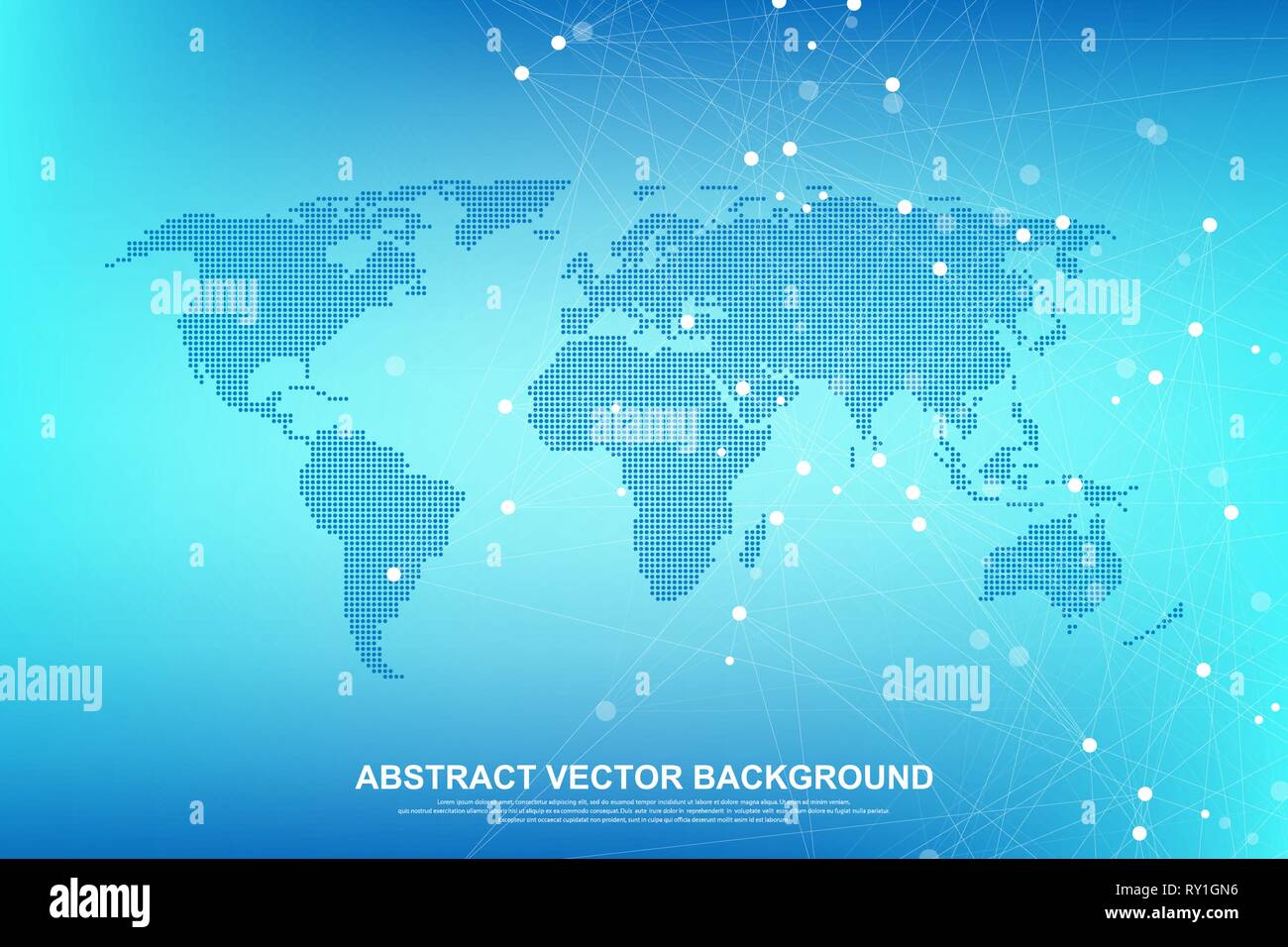 Internetverbindung Hintergrund, abstrakten Sinne von Wissenschaft und Technik Grafik Design. Globales Netzwerk Verbindung Stock Vektor