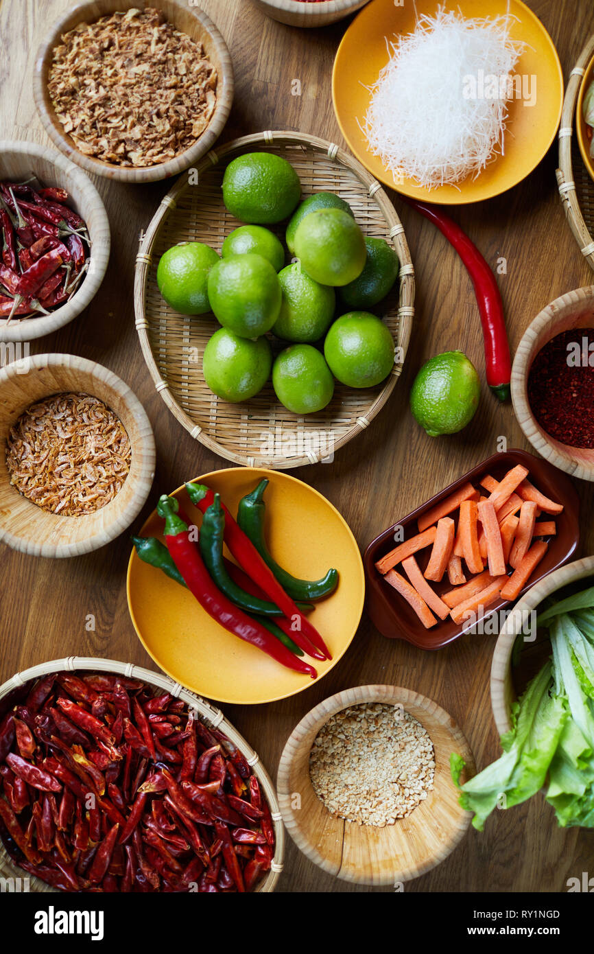 Gewürze und Aromen Stockfoto