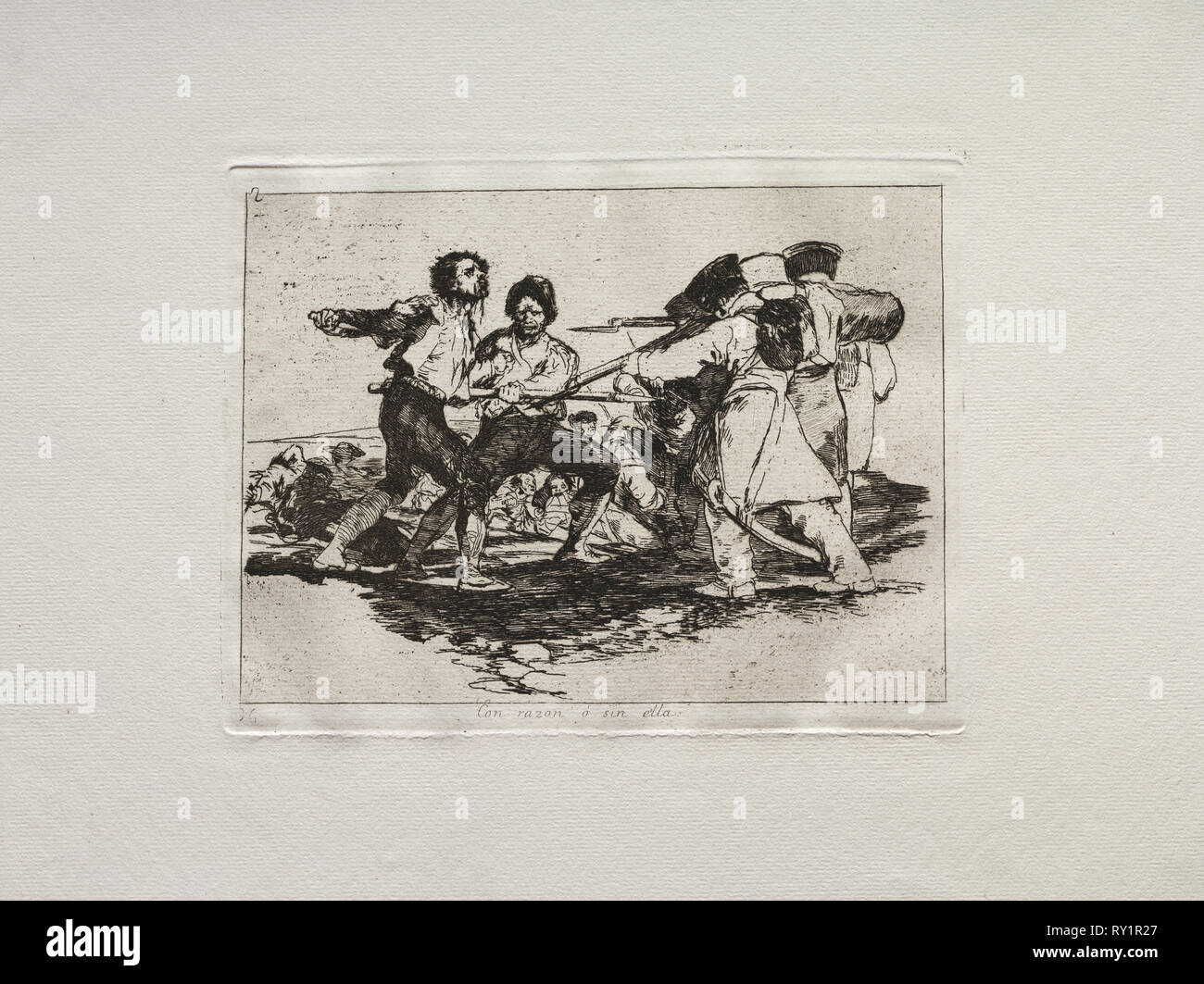 Die Schrecken des Krieges: Zu Recht oder zu Unrecht. Francisco de Goya (Spanisch, 1746-1828). Ätzen Stockfoto