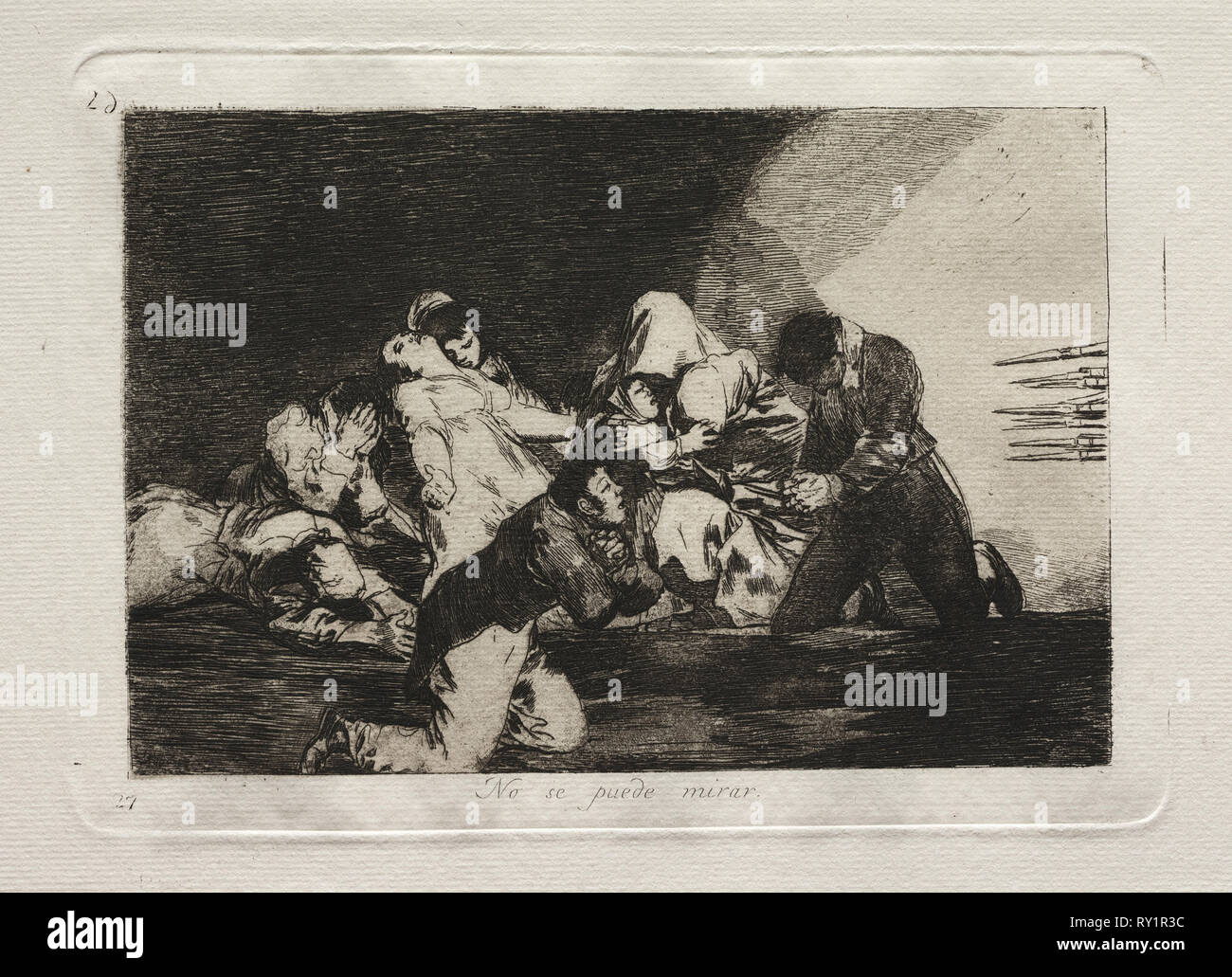 Die Schrecken des Krieges: kann man nicht sehen. Francisco de Goya (Spanisch, 1746-1828). Ätzen Stockfoto