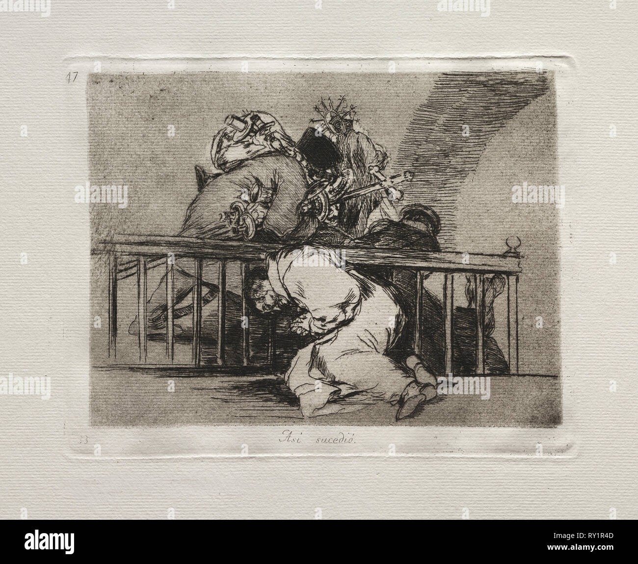Die Schrecken des Krieges: Das ist, wie es passiert ist. Francisco de Goya (Spanisch, 1746-1828). Ätzen Stockfoto