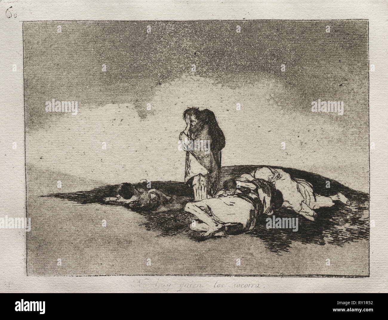 Die Schrecken des Krieges: Es ist Niemand, Ihnen zu helfen. Francisco de Goya (Spanisch, 1746-1828). Radierung und Aquatinta Stockfoto