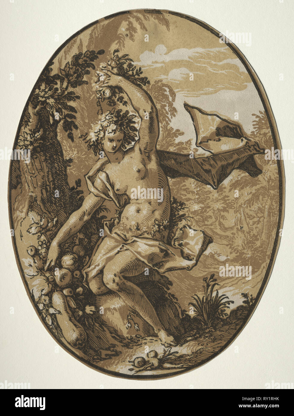 Proserpine. Hendrick Goltzius (Niederländisch, 1558 - 1617). Chiaroscuro Holzschnitt Stockfoto