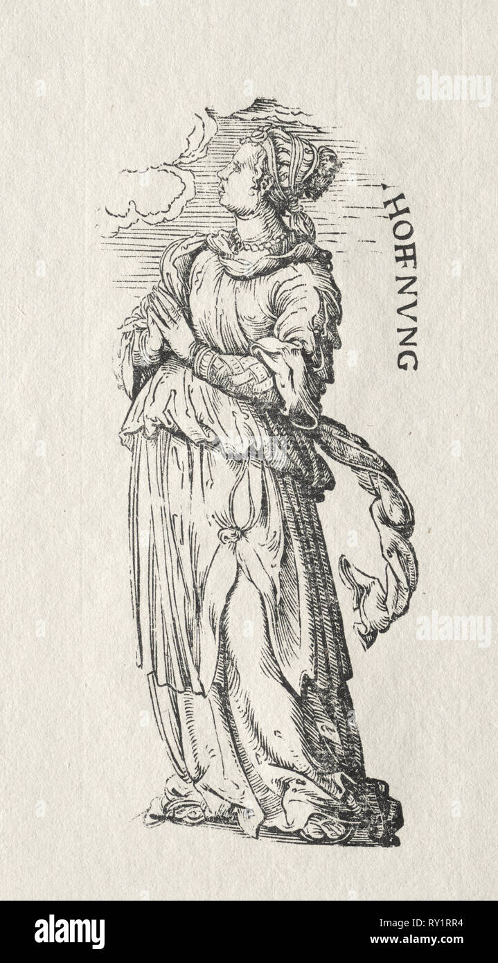 Die sieben Tugenden: Hoffnung. Hans Burgkmair (Deutsch, 1473-1531). Holzschnitt Stockfoto