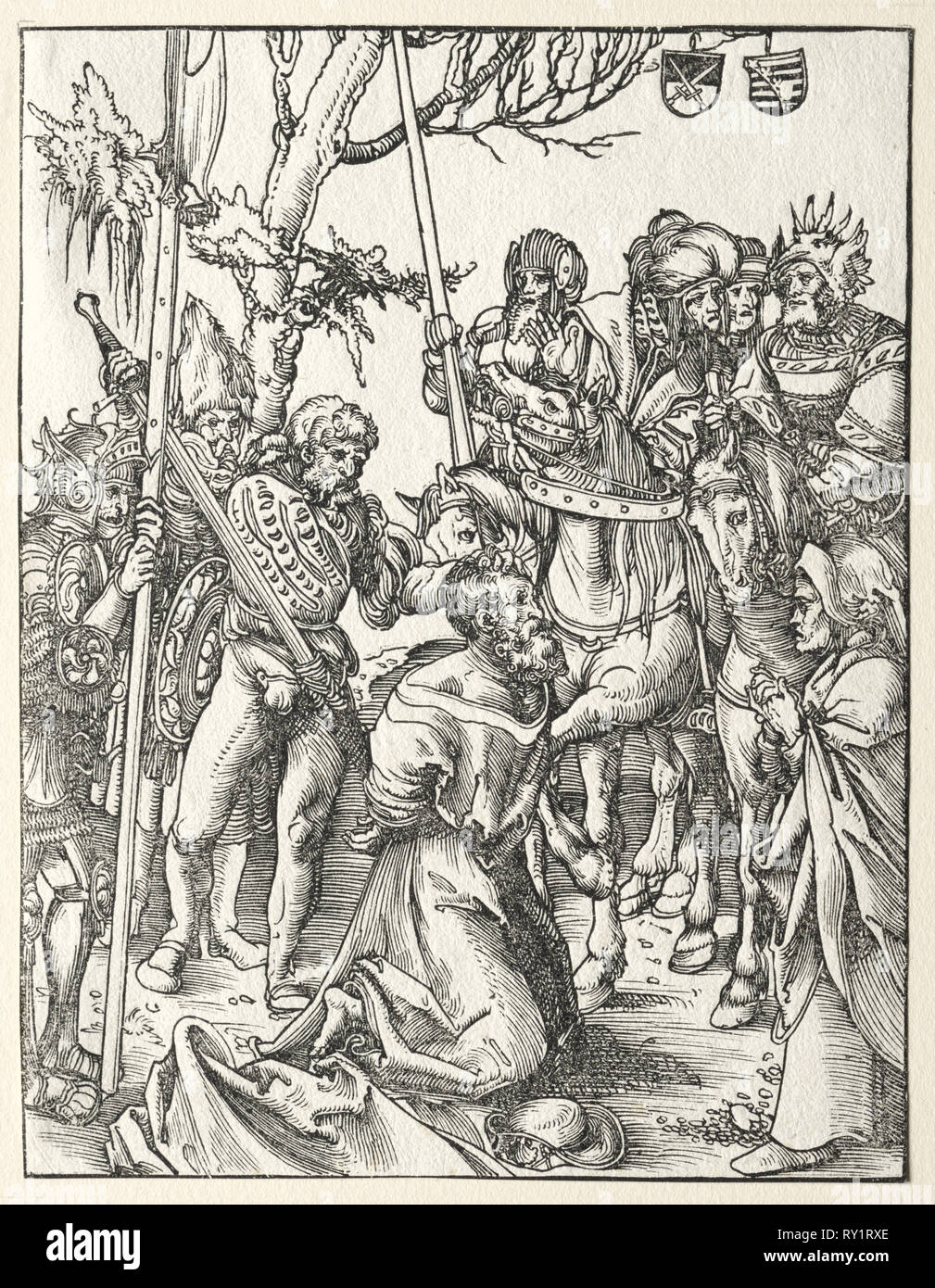 Das Martyrium des Hl. Jakobus. Lucas Cranach (1472-1553). Holzschnitt Stockfoto