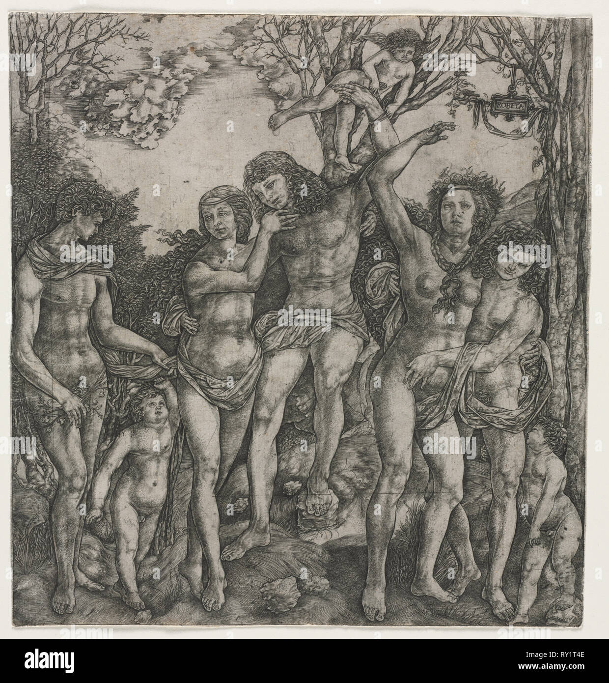 Allegorie der fleischlichen Liebe, C. 1530. Cristofano Robetta (Italienisch, 1462 - nach 1534). Gravur Stockfoto