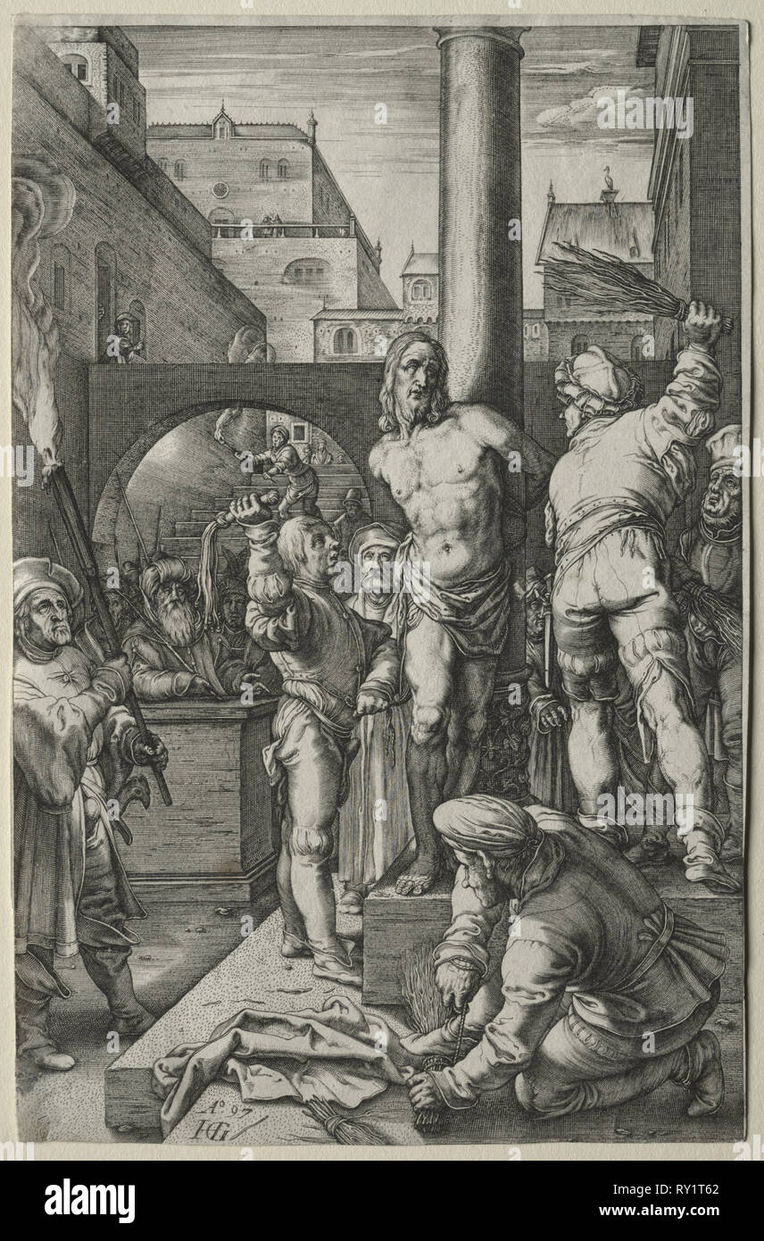 Die Leidenschaft. Hendrick Goltzius (Niederländisch, 1558 - 1617). Gravur Stockfoto