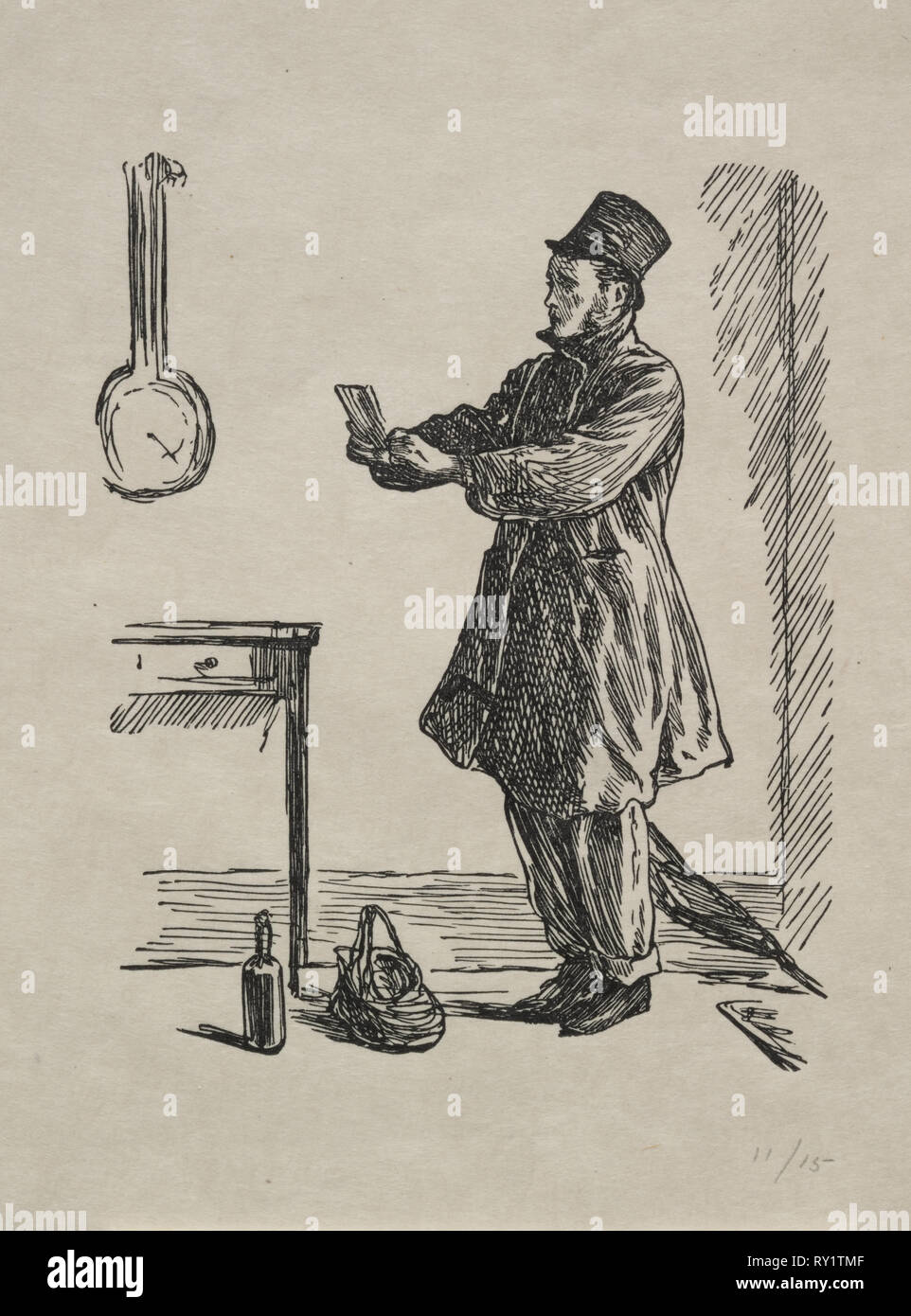 Die andere Frau Johnson, 1865. George Louis Palmella Busson Du Maurier (British, 1834-1896). Holzstich Stockfoto