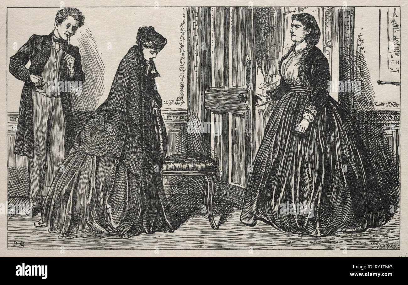 Die andere Frau Johnson, 1865. George Louis Palmella Busson Du Maurier (British, 1834-1896). Holzstich Stockfoto