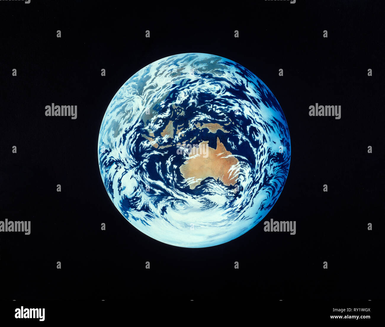 Abbildung. Die Erde aus dem All. Australien, Südostasien und der Antarktis. Stockfoto