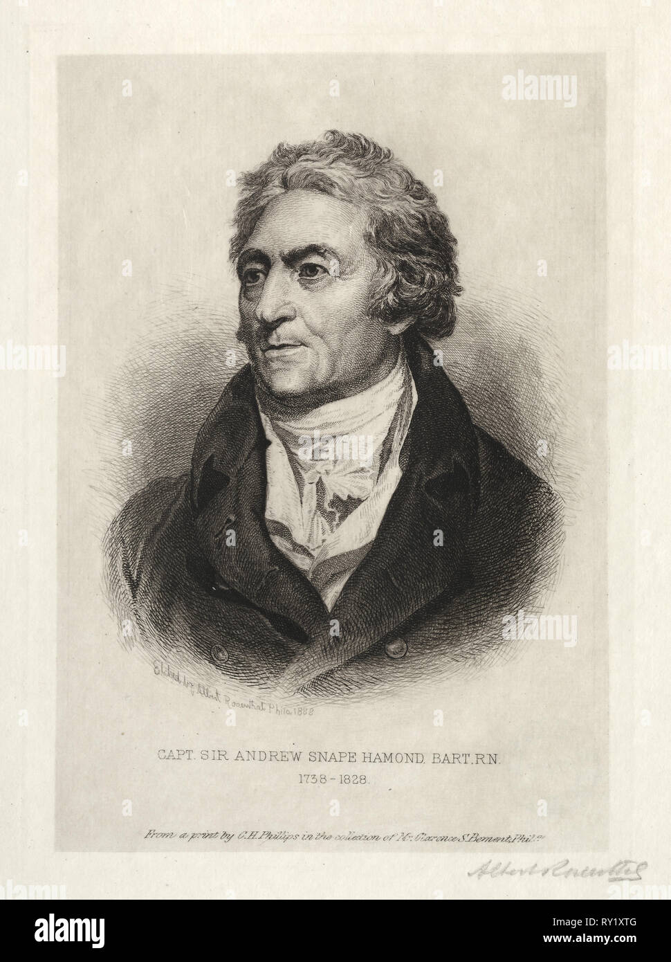 Sir Andrew Snape Hammond, 1888. Albert Rosenthal (American, 1863-1939). Ätzen Stockfoto