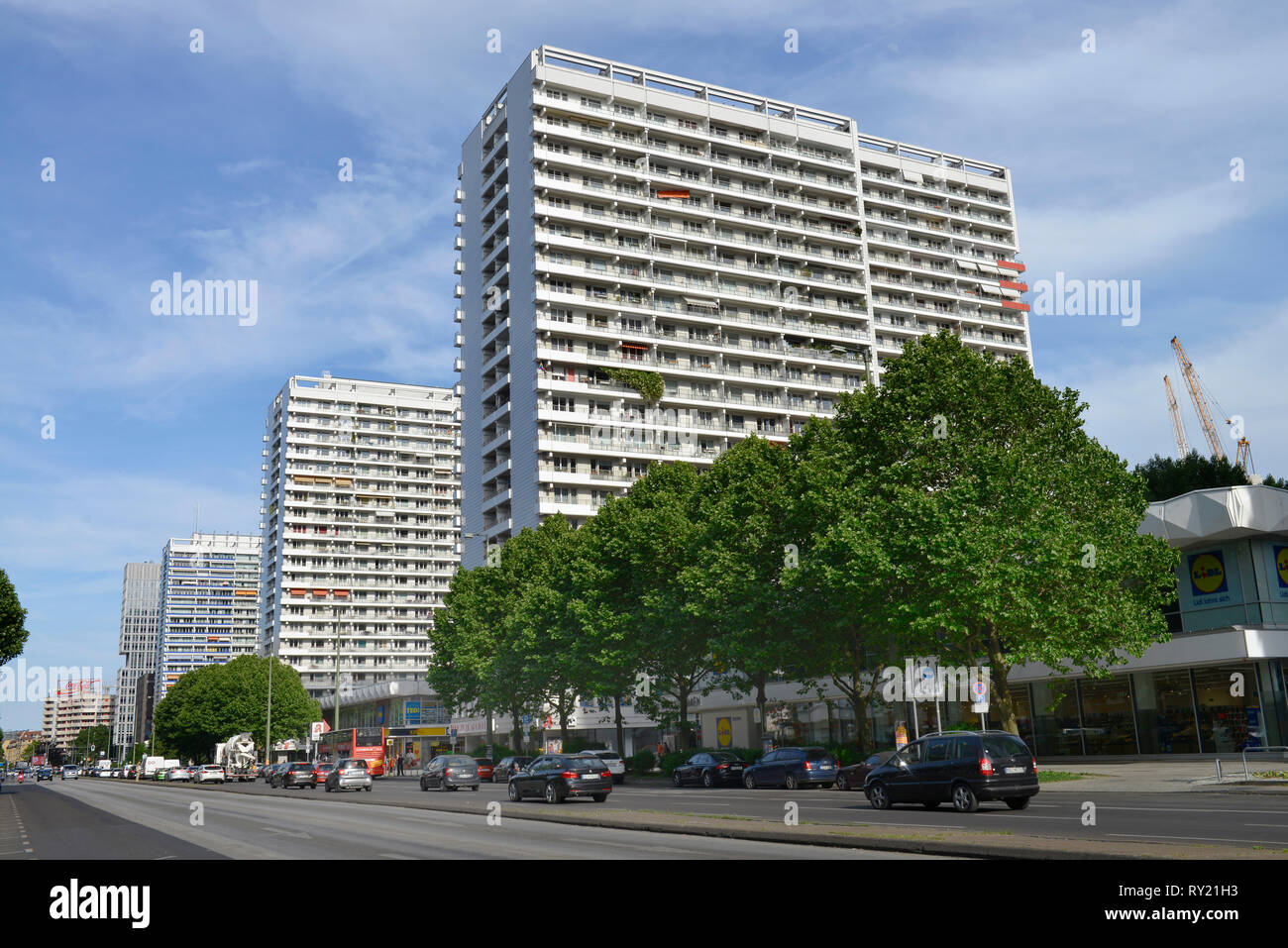 Wohnhaeuser, Leipziger Straße, Mitte, Berlin, Deutschland Stockfoto