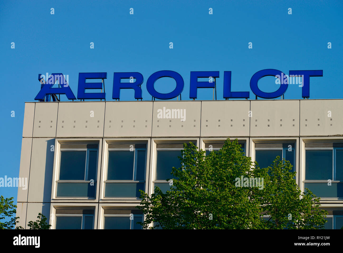 Fluglinie Aeroflot, Unter den Linden, Mitte, Berlin, Deutschland Stockfoto