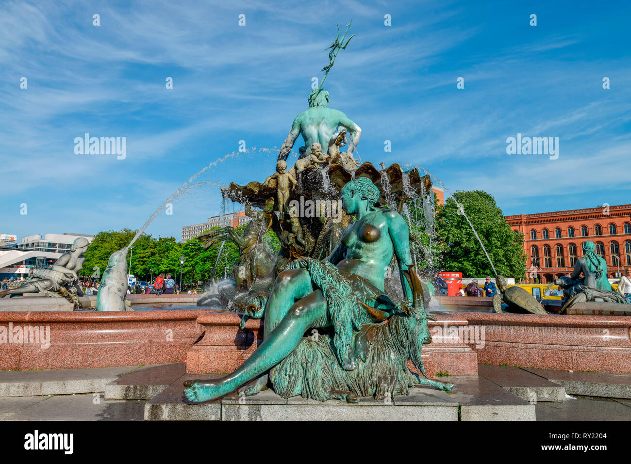 Neptunbrunnen, Spandauer Straße, Mitte, Berlin, Deutschland Stockfoto