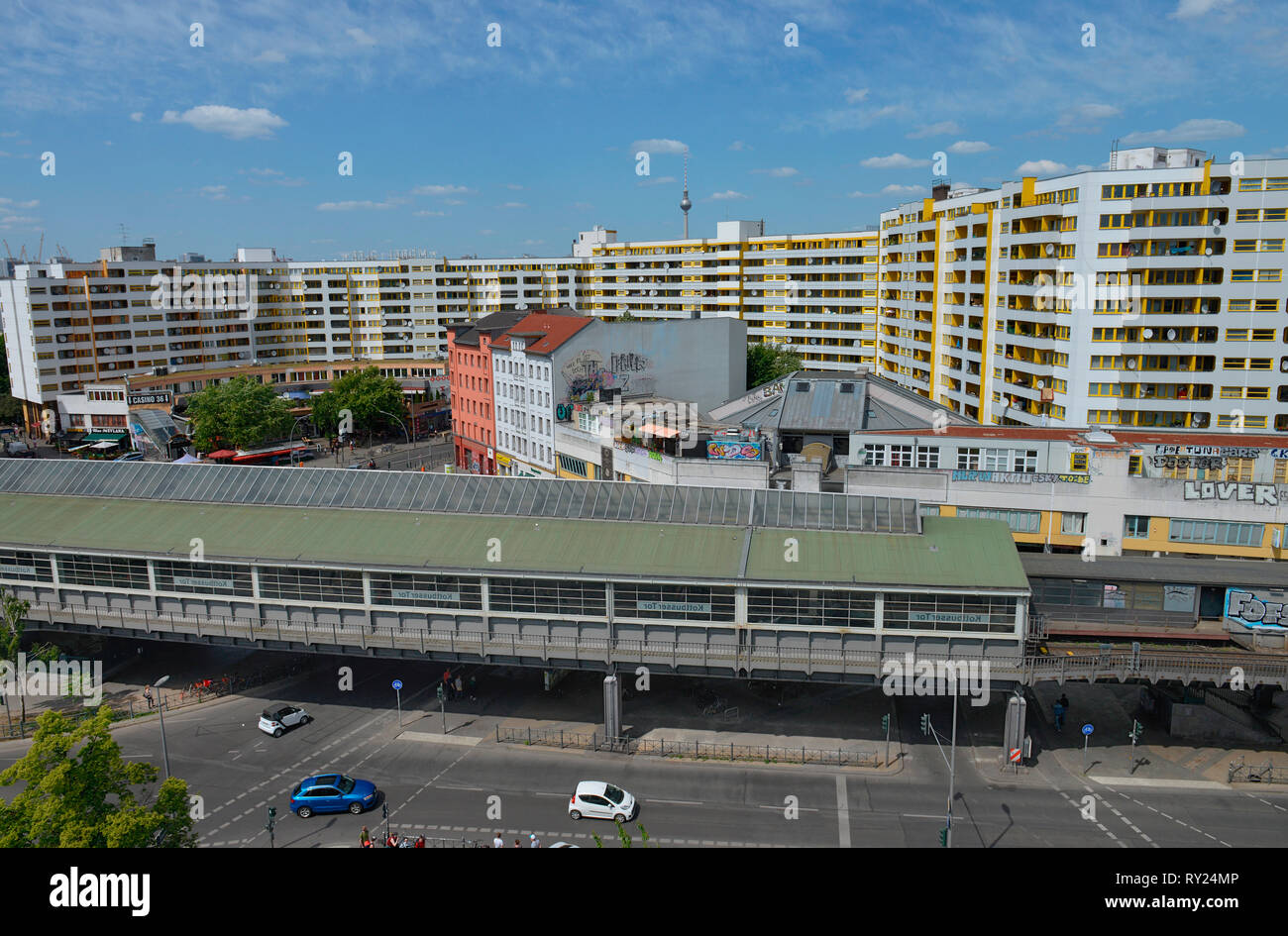 Kreuzberger Zentrum, Kottbusser Tor, Kreuzberg, Berlin, Deutschland Stockfoto