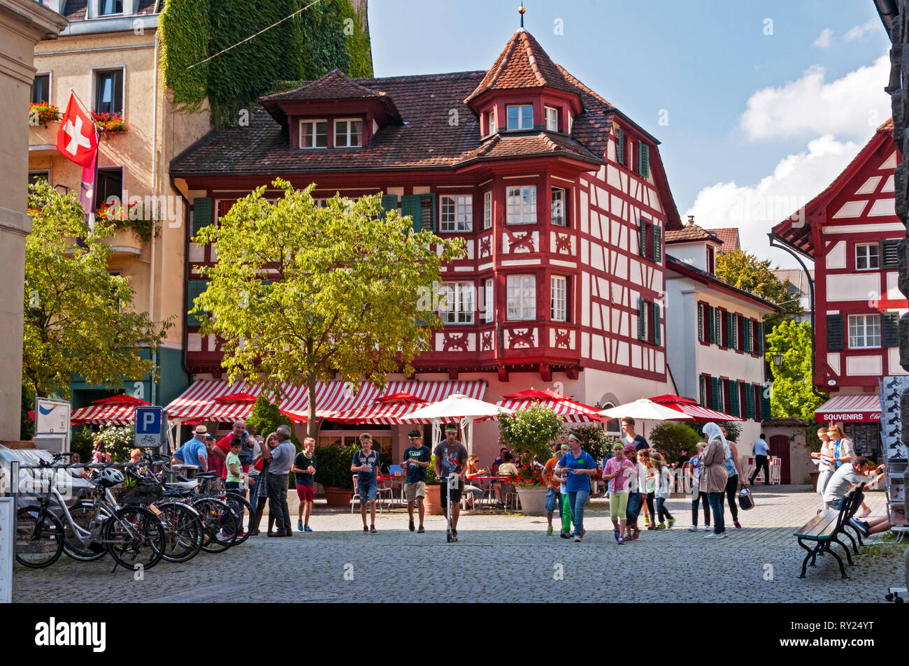 Straße in Luzern, Schweiz Stockfoto