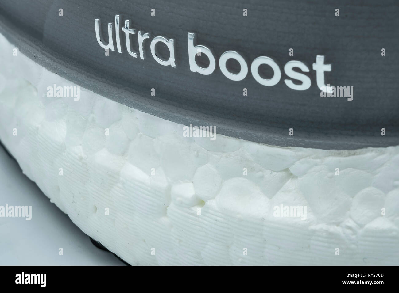Adidas Ultraboost Nahaufnahme Stockfoto