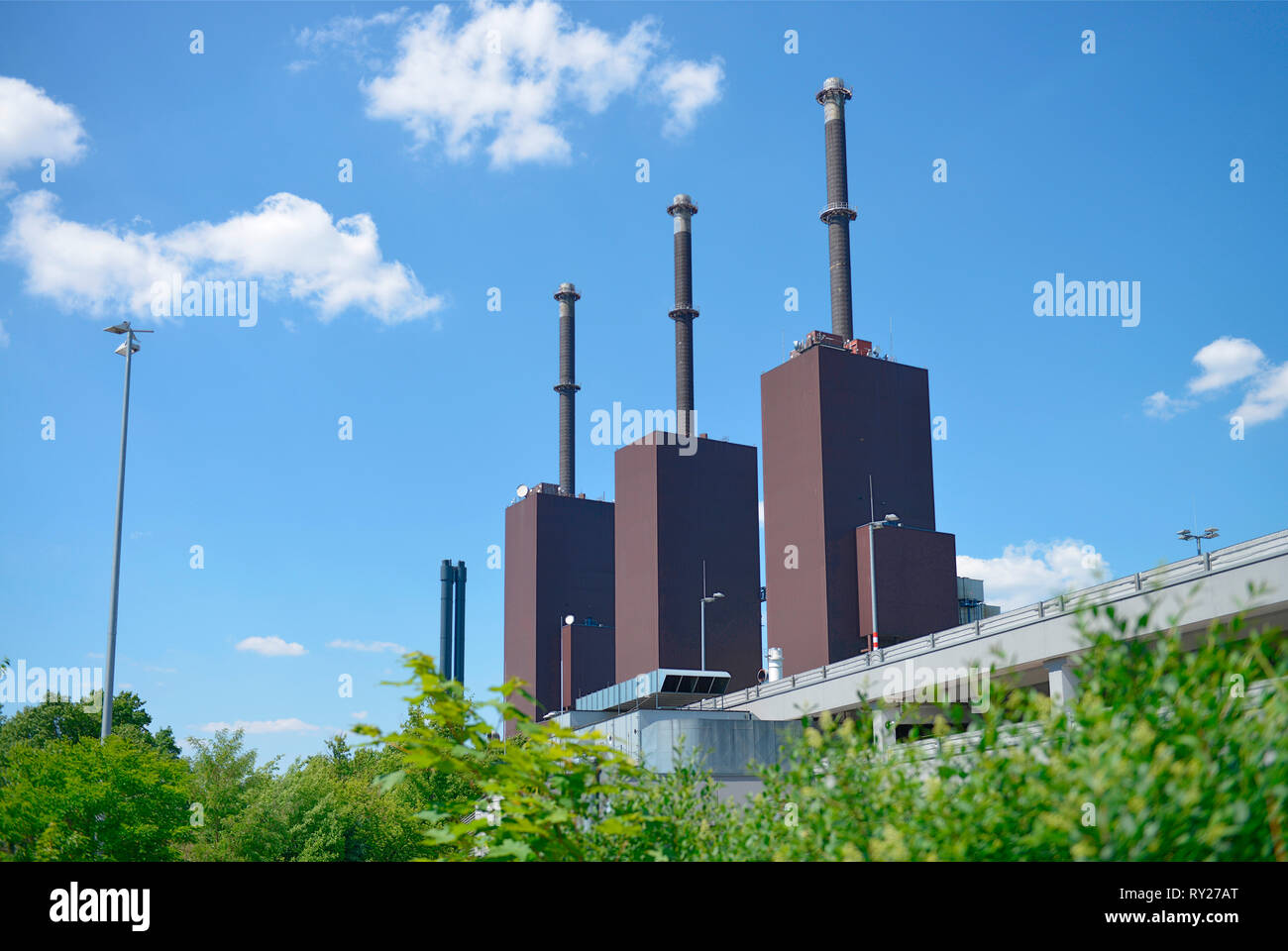 Heizkraftwerk Lichterfelde, Ostpreussendamm, Lichterfelde, Berlin, Deutschland Stockfoto