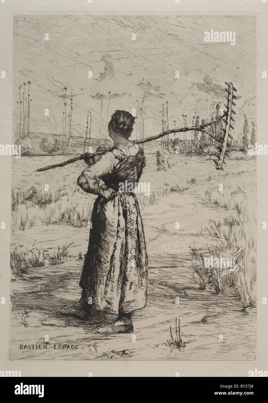 Retour des Champs, 19. Jules Bastien-Lepage (Französisch, 1848-1884). Ätzen Stockfoto