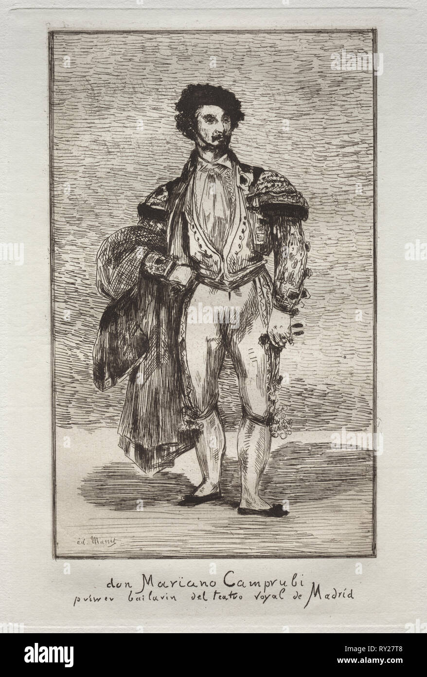 Le Bailarin (Don Mariano Camprubi). Edouard Manet (Französisch, 1832-1883). Ätzen Stockfoto