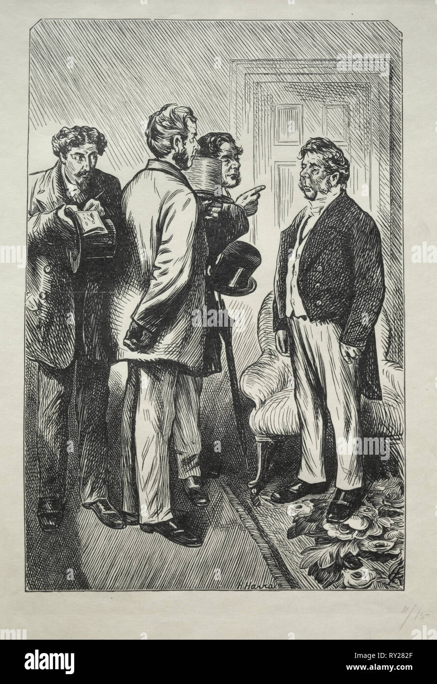 Unser Weihnachten Türkei, Herr Bobsby, 1868. Charles Samuel Keene (British, 1823-1891). Holzstich Stockfoto