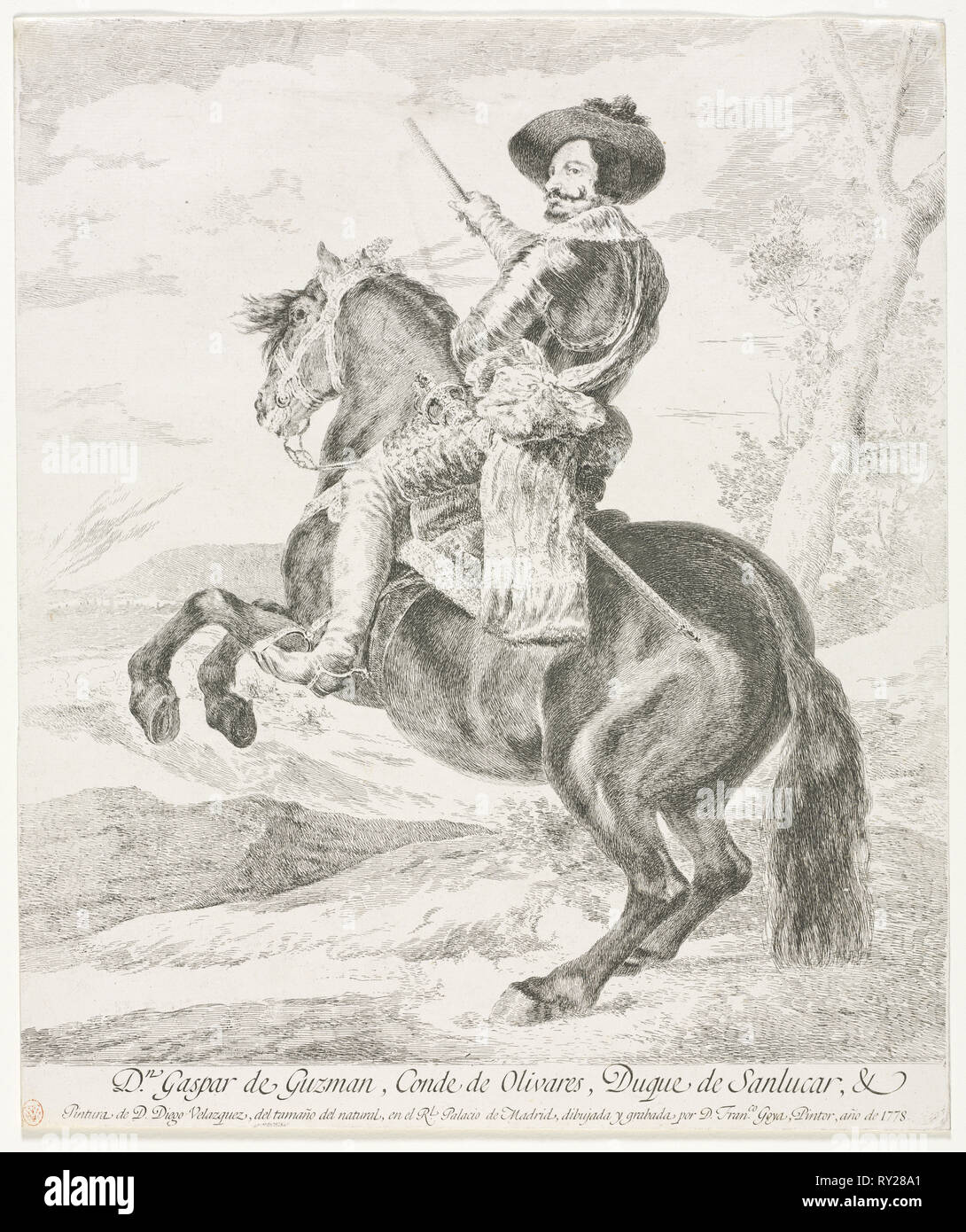 Gaspar de Guzman, 1778. Francisco de Goya (Spanisch, 1746-1828). Ätzen Stockfoto