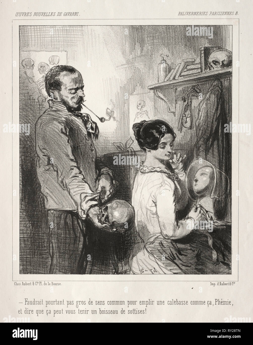 Baliverneries Parisiennes. Paul Gavarni (Französisch, 1804-1866). Lithographie Stockfoto