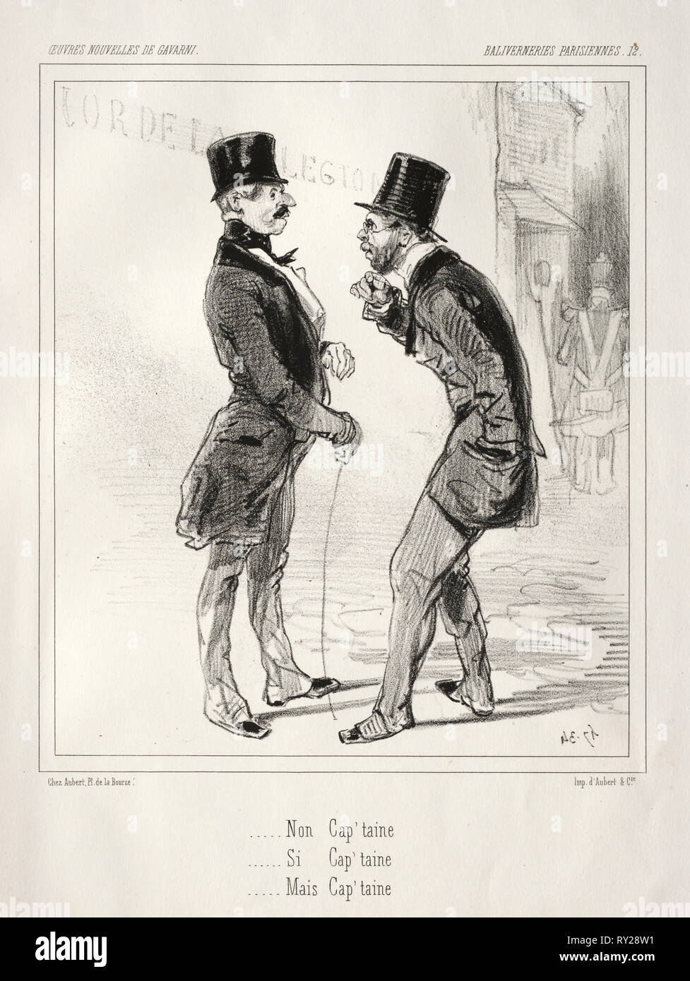 Baliverneries Parisiennes. Paul Gavarni (Französisch, 1804-1866). Lithographie Stockfoto