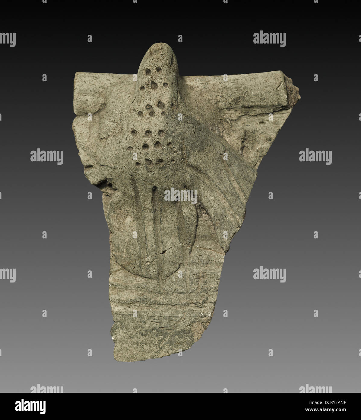 Rim-Fragment, 222-650. Iran, Sassanidischen Periode, 3. bis 7. Jahrhundert. Steingut; Insgesamt: 10,8 cm (4 1/4 in Stockfoto