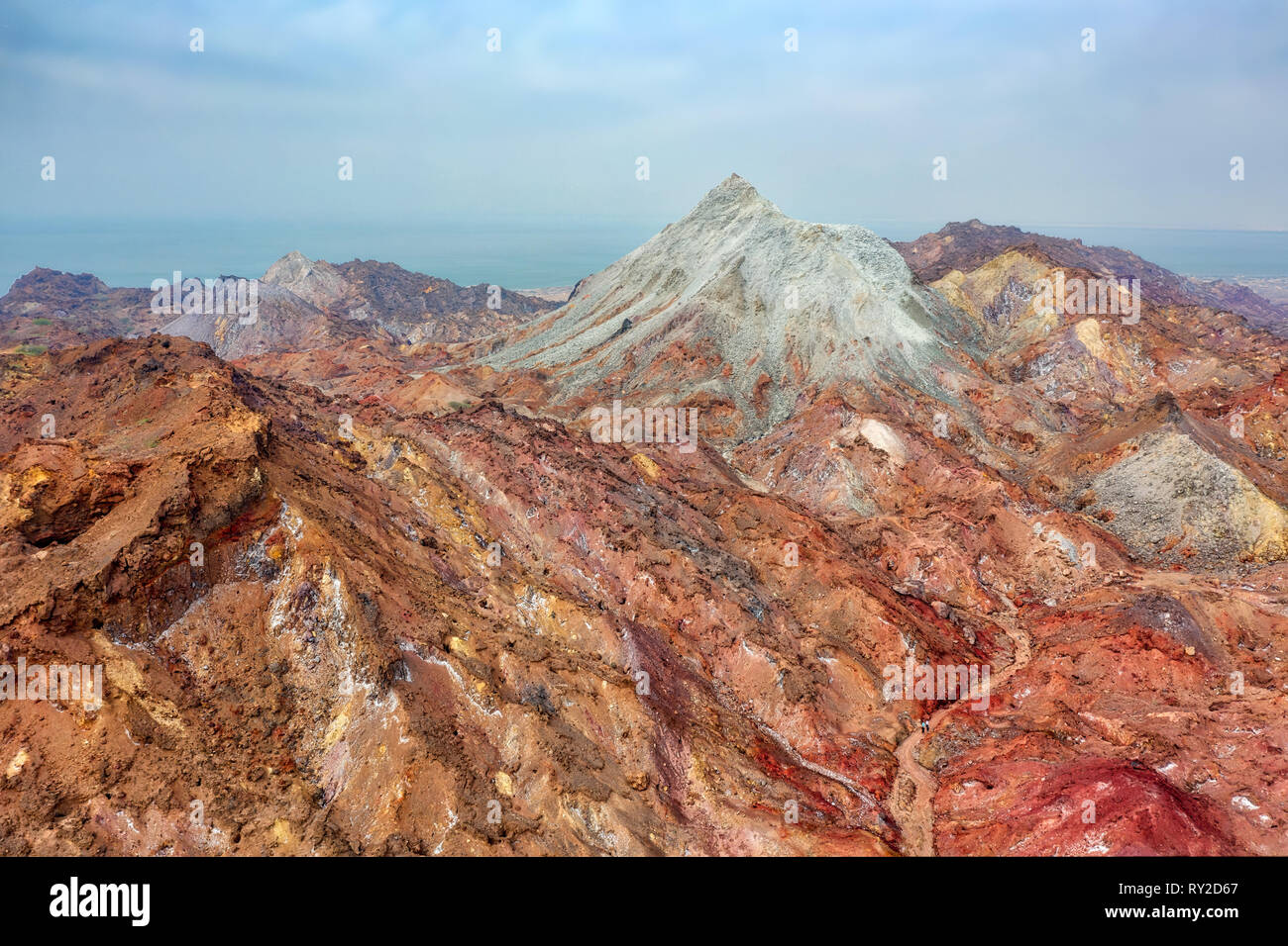 Hormuz Insel im Hormuz gerade, südlich der Iran im Januar 2019 genommen, hdr genommen Stockfoto