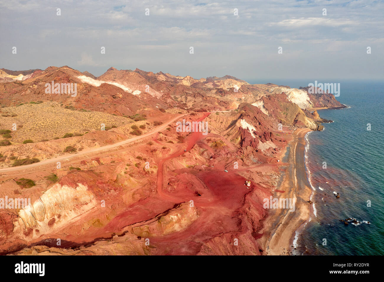 Hormuz Insel im Hormuz gerade, südlich der Iran im Januar 2019 genommen, hdr genommen Stockfoto