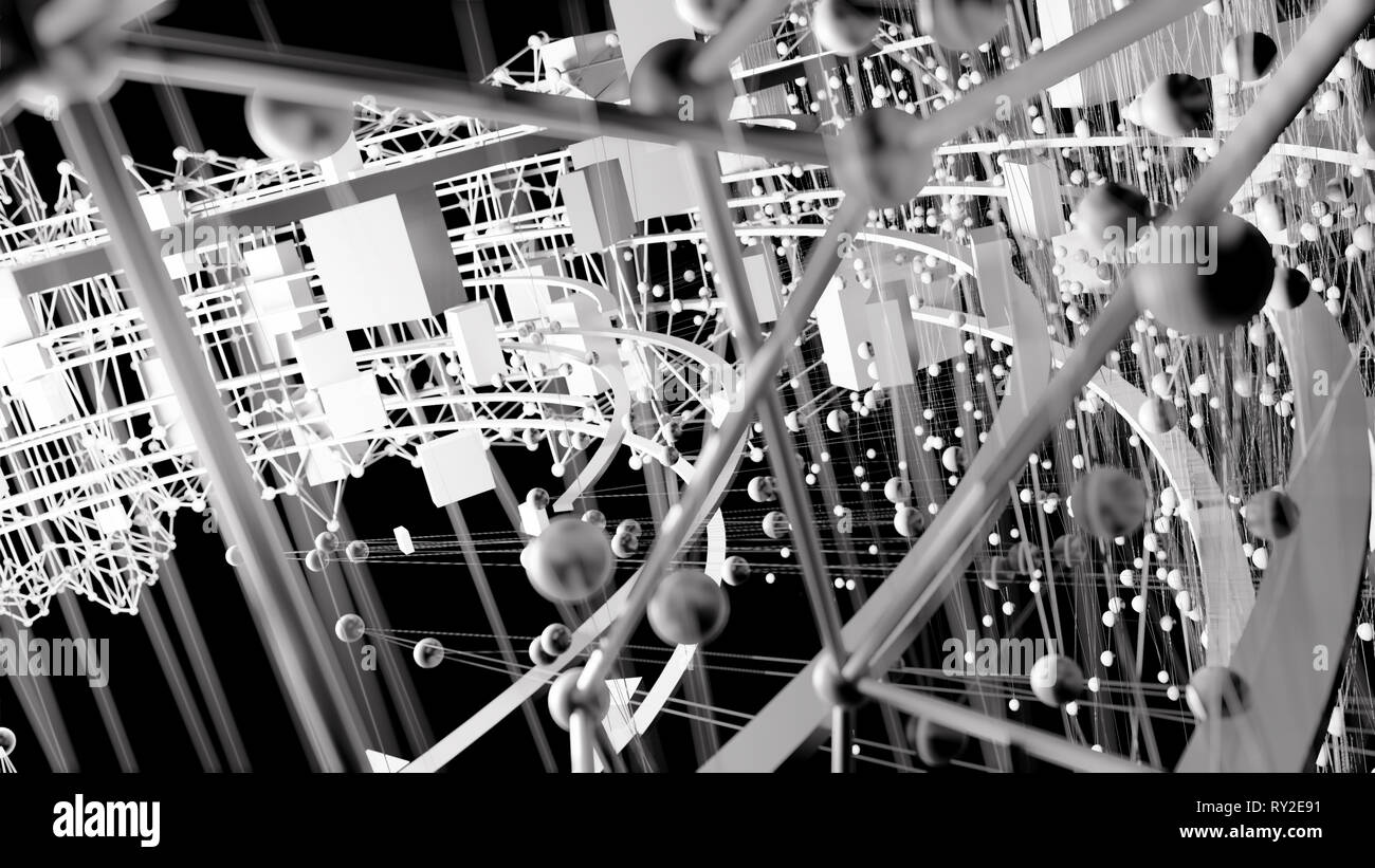 Konzept Design abstrakte Architektur oder HUD Element oder Raumstation Stockfoto