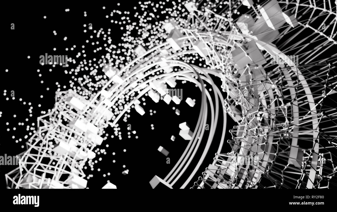 Konzept Design abstrakte Architektur oder HUD Element oder Raumstation Stockfoto