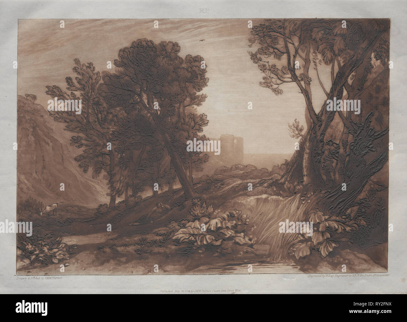 Einsamkeit. Joseph Mallord William Turner (British, 1775-1851). Ätzen und schabkunst Stockfoto