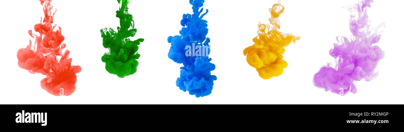 Abstrakte Farbe splash Collection Stockfoto