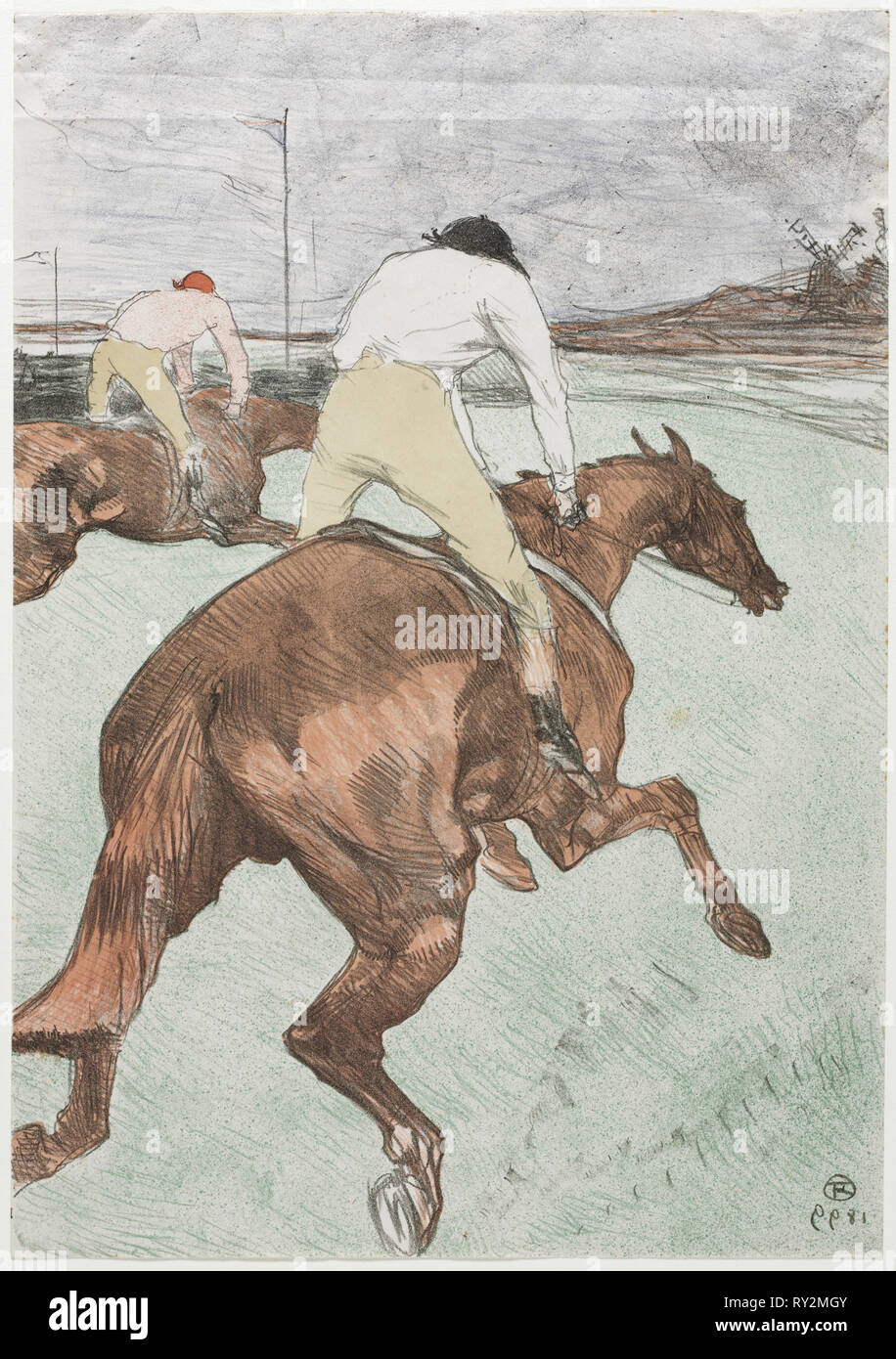 Der Jockey, 1899. Henri de Toulouse-Lautrec (Französisch, 1864-1901). Farblithographie Stockfoto