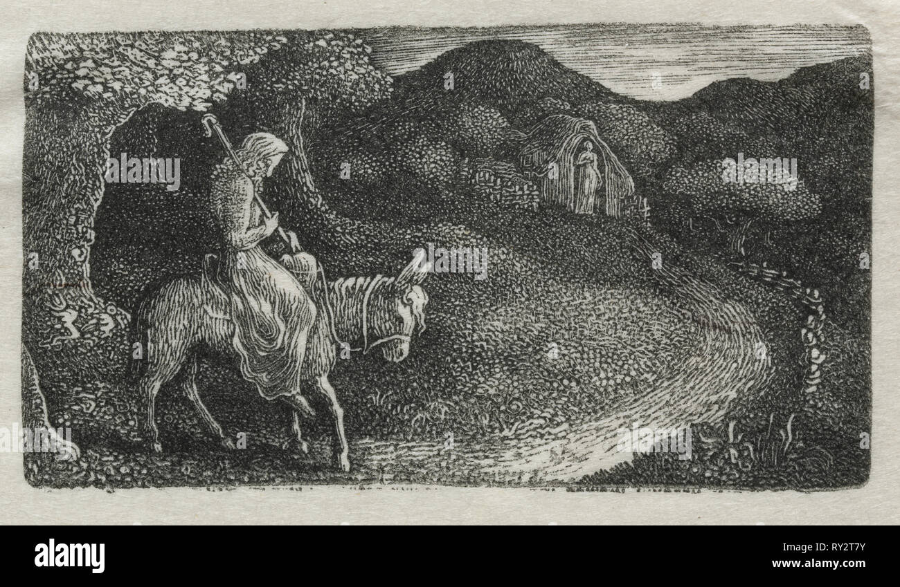Die Rückkehr in die Heimat, 1829. Edward Calvert (British, 1799-1883). Holzstich Stockfoto
