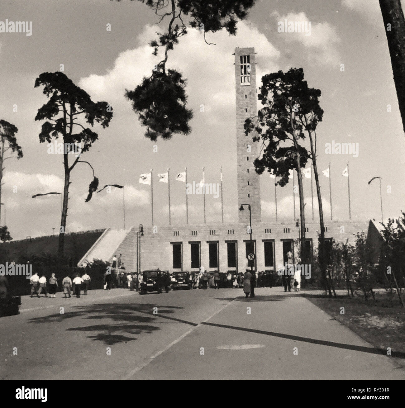 Olympischen Spielen 1936 Berlin - Eingang zu den Mayfield bei den Olympischen Sommerspielen 1936 in Berlin. Stockfoto