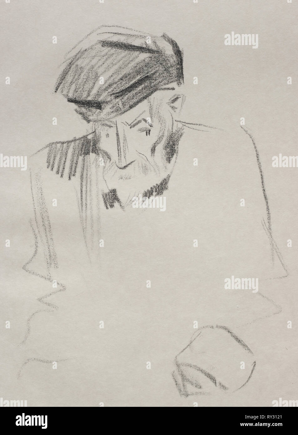 Pierre Auguste Renoir. Jean Louis Forain (Französisch, 1852-1931). Lithographie Stockfoto