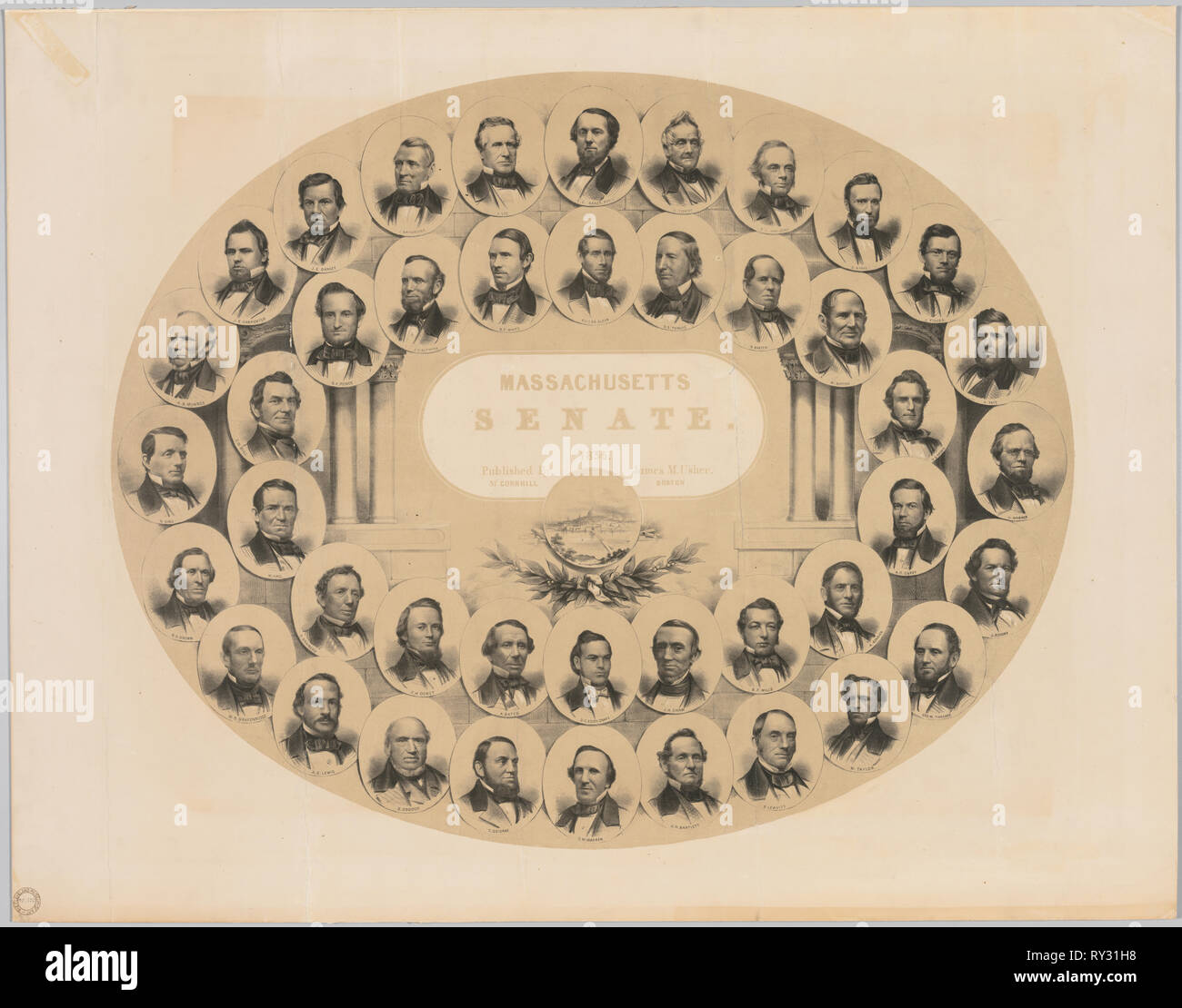 Senat von Massachusetts, 1856. Winslow Homer (American, 1836-1910). Lithographie Stockfoto