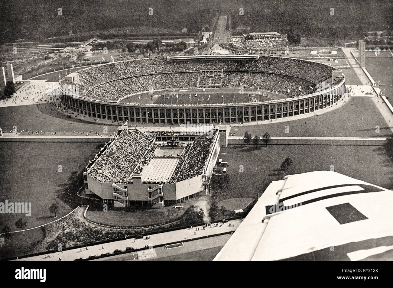 Olympischen Spielen 1936 in Berlin den olympischen Arena und Schwimmstadion an den Olympischen Spielen 1936 in Berlin Stockfoto