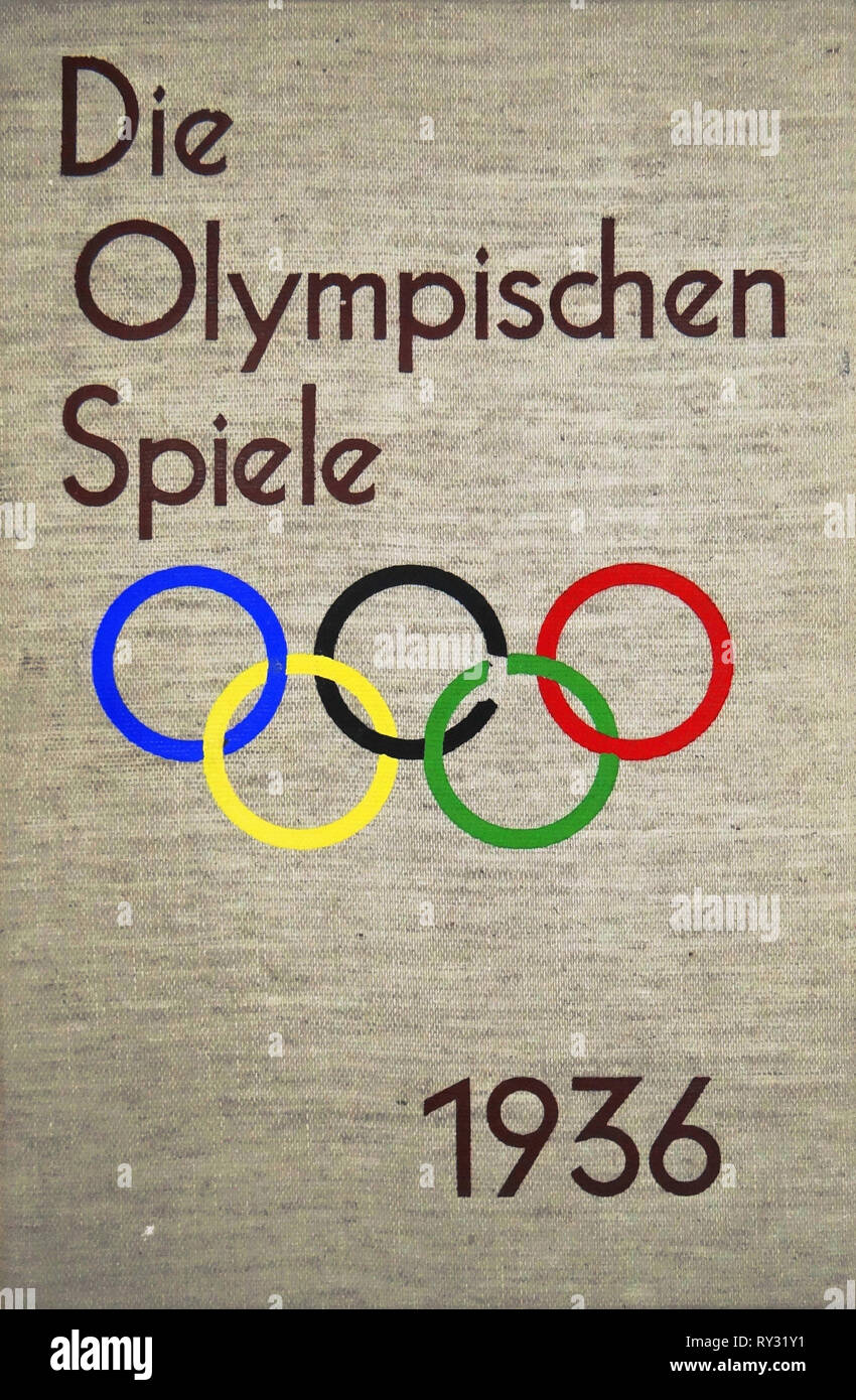 Olympischen Spielen 1936 Berlin - die Olympischen Spiele 1936 von Heinrich Hoffmann Fotografie Ludwig Haymann Text Raumbild Verlag 1936 Stockfoto