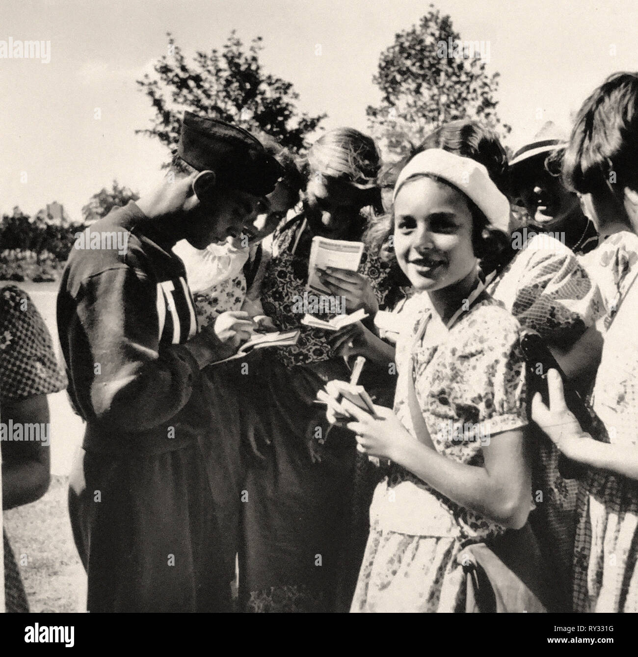 Olympischen Spielen 1936 Berlin - Autogramm Asylbewerber an der Olympischen Sommerspiele 1936 in Berlin. Stockfoto