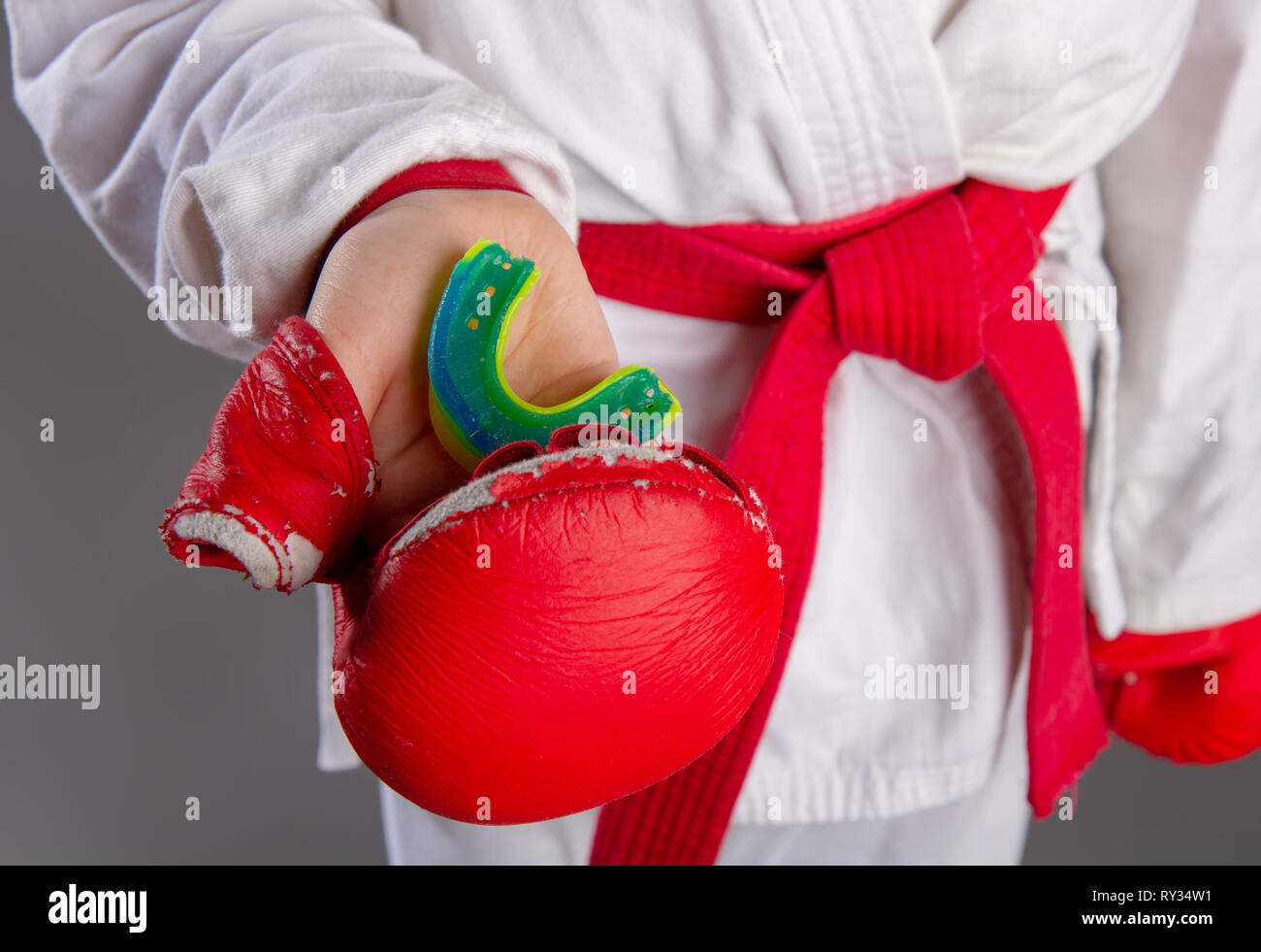 Schutzkappe hand Stockfoto